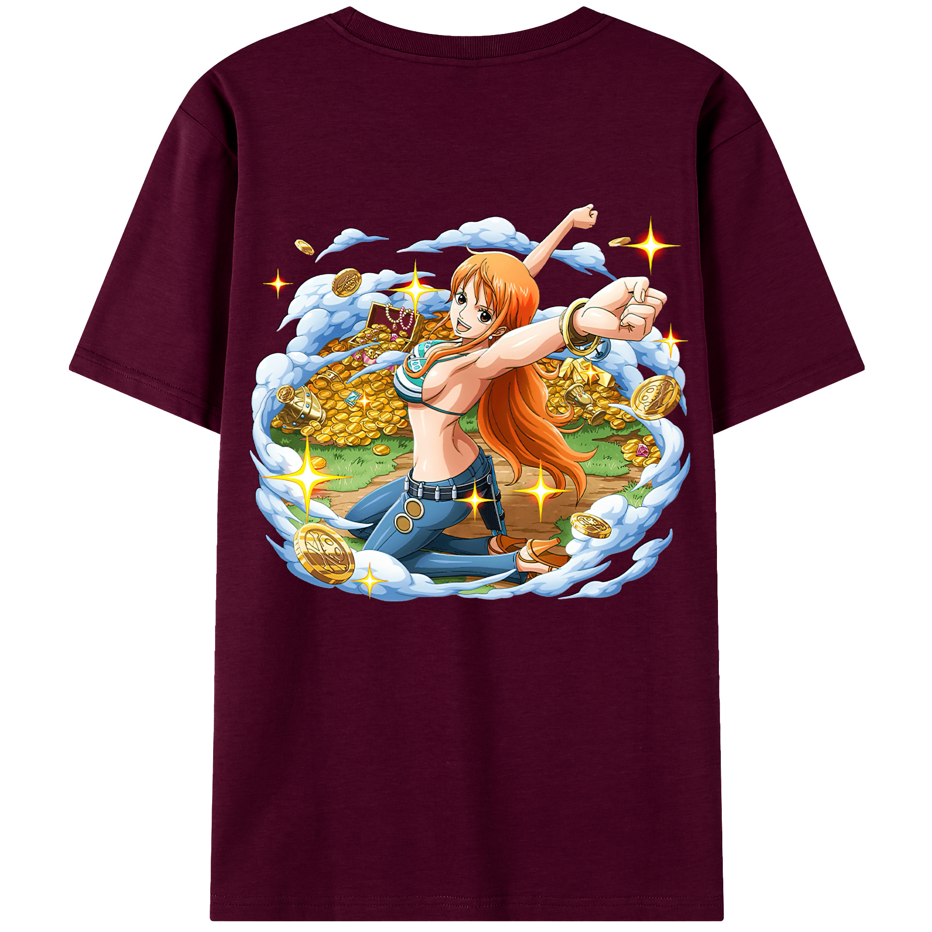 （画像用） ワンピース ナミ ONE PIECE Nami レディース半袖Tシャツ(バックプリント)